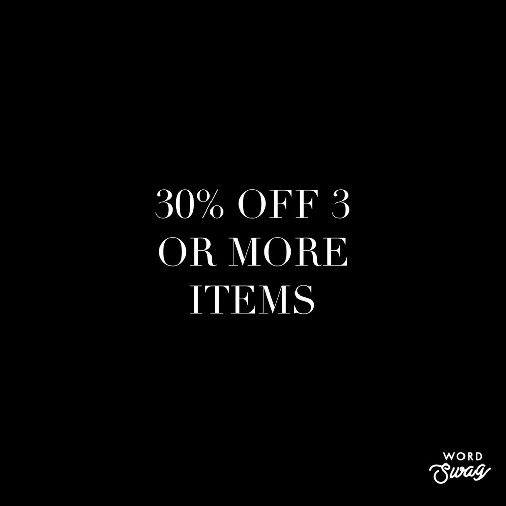 30% off 3 or more